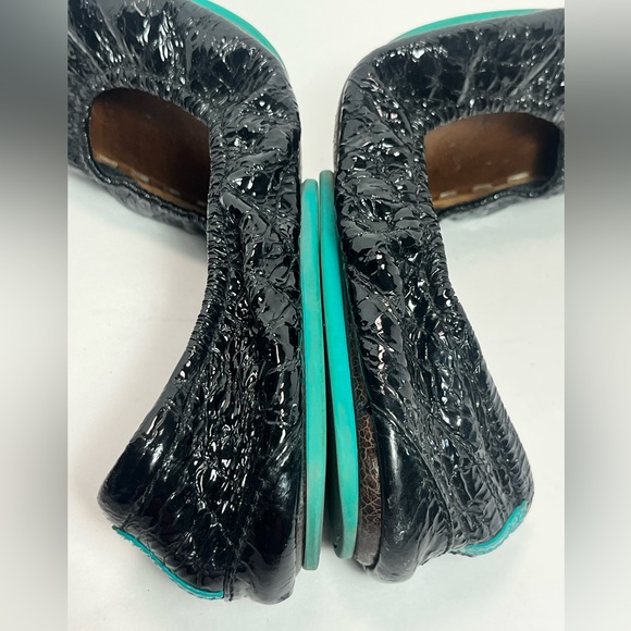 Tieks Obsidian Black Croc Patent Style Flat Ballet Shoe Womens Size 9 - Picture 12 of 16